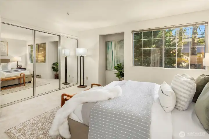 Lots of closet space with organizes