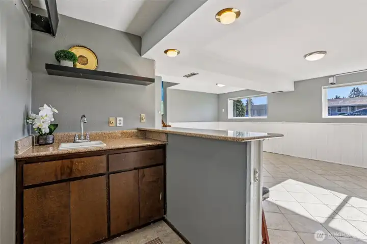 Wet bar for all your entertainment needs!!