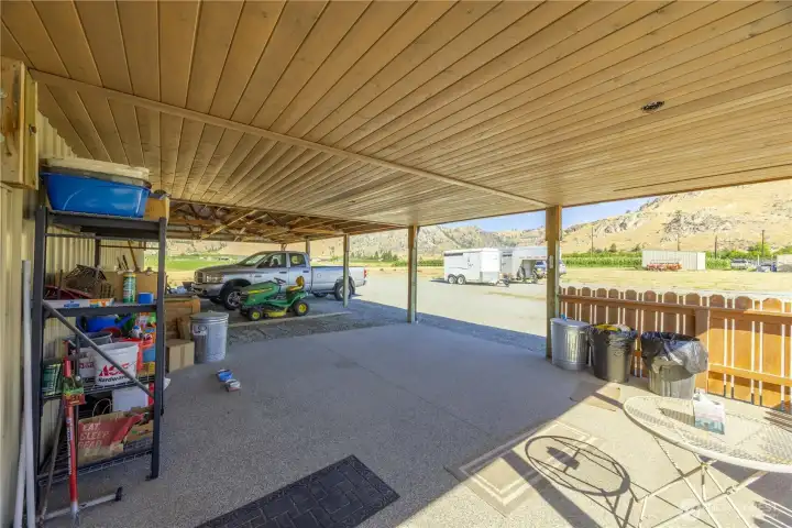 Carports...room for more than vehicles. Lots of space to gather, grill and enjoy the warmer seasons.