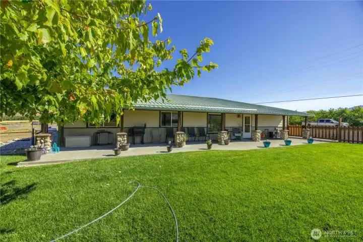 Relaxing on the West side of the house patio, on a warm day with a cool lemonade, enjoying the day as it comes to an end.....so rewarding and carefree!