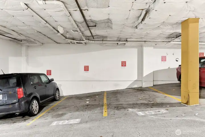 assigned parking 102 & 103 in secured garage