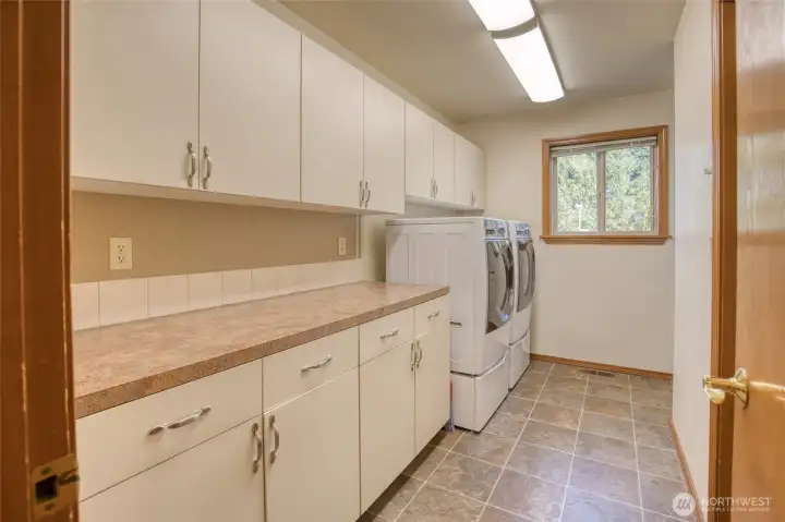 Laundry room with 3/4 bath