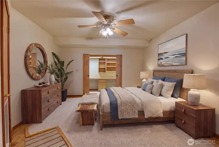 Bonus room, virtually staged