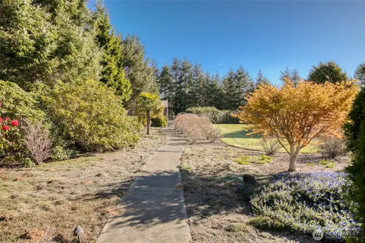 Extensive gardens and manicured landscaping