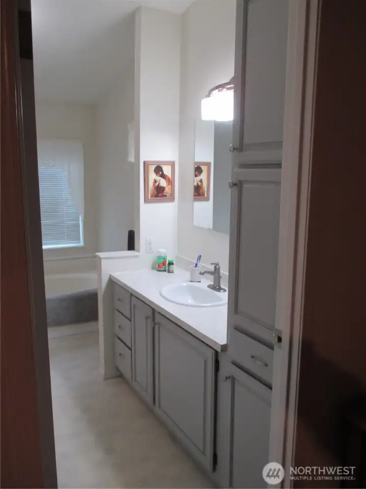 Main Bathroom door from Bedroom