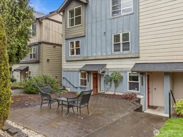 This unit has a front patio as well!