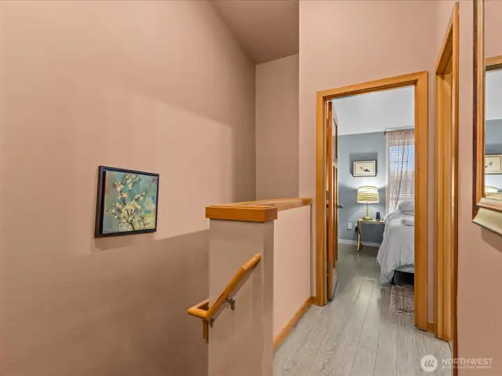 Top floor features two more bedrooms and a full bathroom