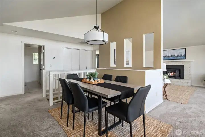 Spacious dining room for entertaining