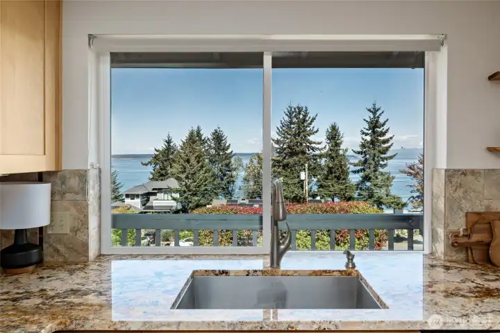 Enjoy your open water views from your kitchen sink