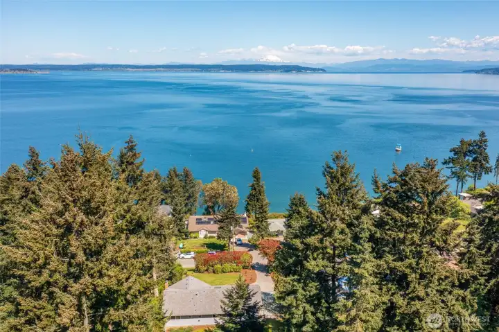 Ariel views behind the property looking east