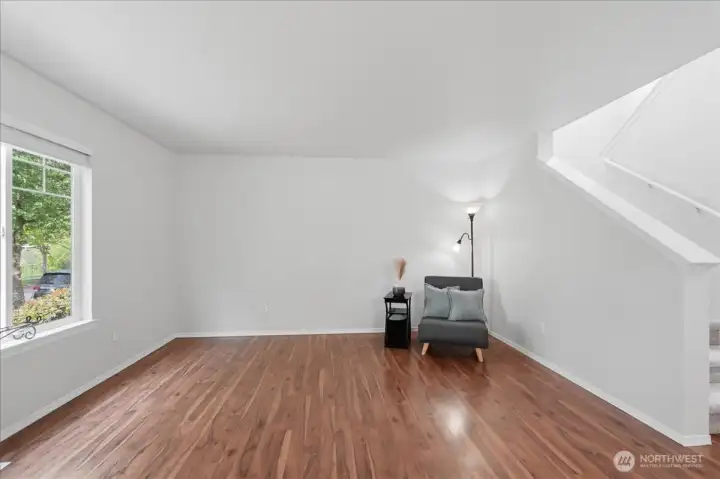 Open  family room right off the kitchen. Perfect for gatherings.