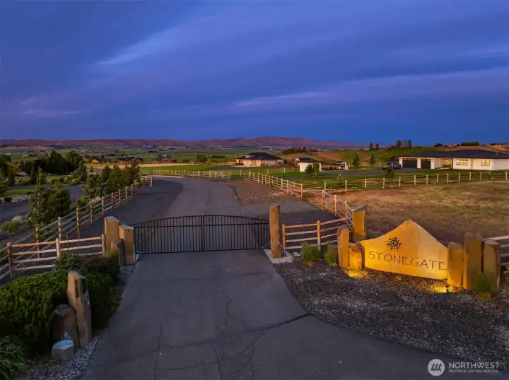 Gated entry. Gated entry.