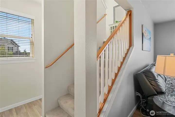 Stairs up to bedrooms
