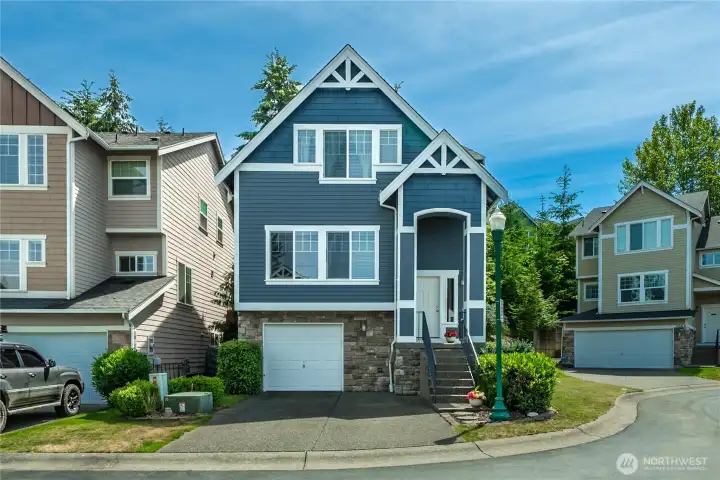 The garage is a 2 car tandem, with a double driveway for lots of parking.