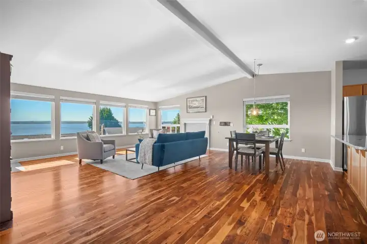 Enjoy views from the kitchen, dining and living areas with the open concept floorplan Enjoy views from the kitchen, dining and living areas with the open concept floorplan