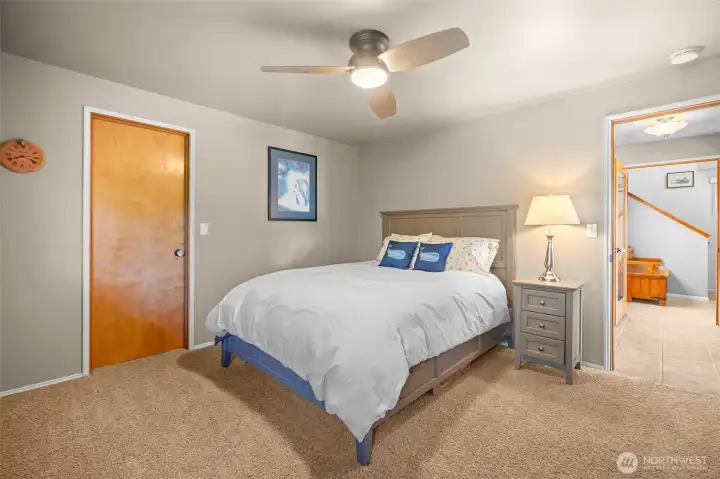 Spacious Bedroom on the lower level with walk-in closet Spacious Bedroom on the lower level with walk-in closet