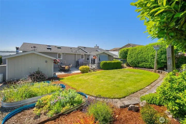 Beautifully terraced and landscaped backyard Beautifully terraced and landscaped backyard