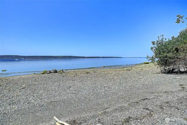 Enjoy beach combing steps away from your home.