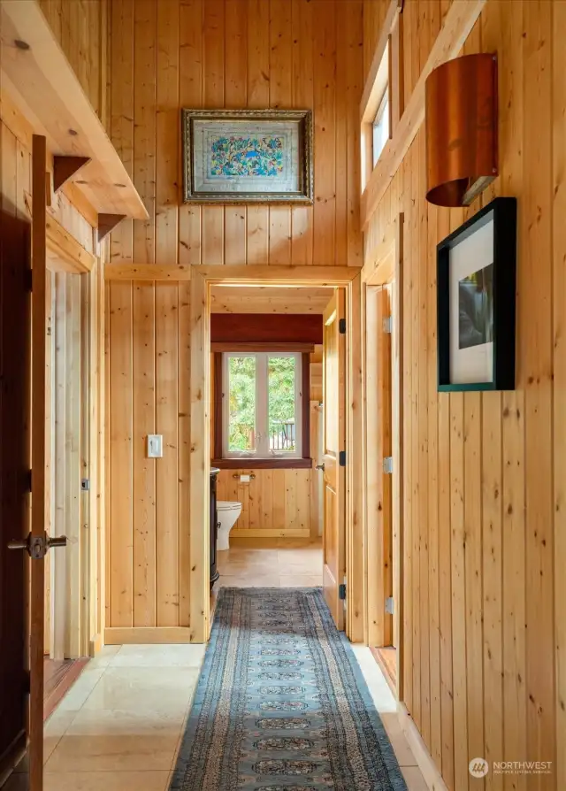 Hallway at the top of the stairs.