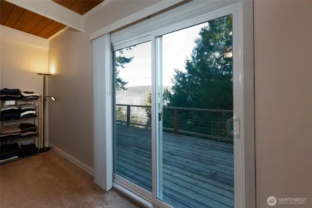 Access to deck from Bedroom