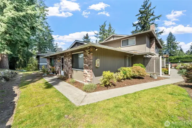 Privately set in the back, this ground level condo offers privacy very few condos have!