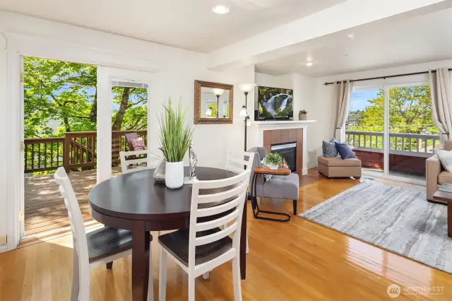 Enjoy being outside? The front and side deck is easily accessed on the main-level.