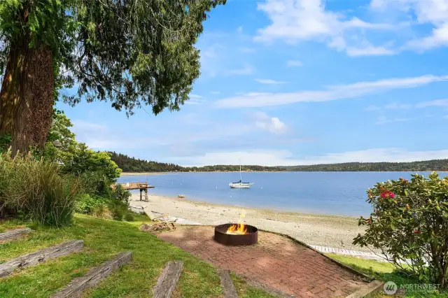 Beachside fire pit!