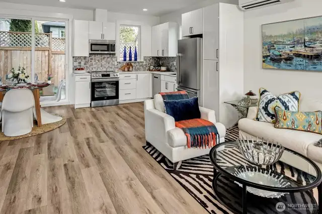 Open space, easy care floors, LED lighting, abundance of natural light -7350 21st Ave NW, Seattle, WA 98117
