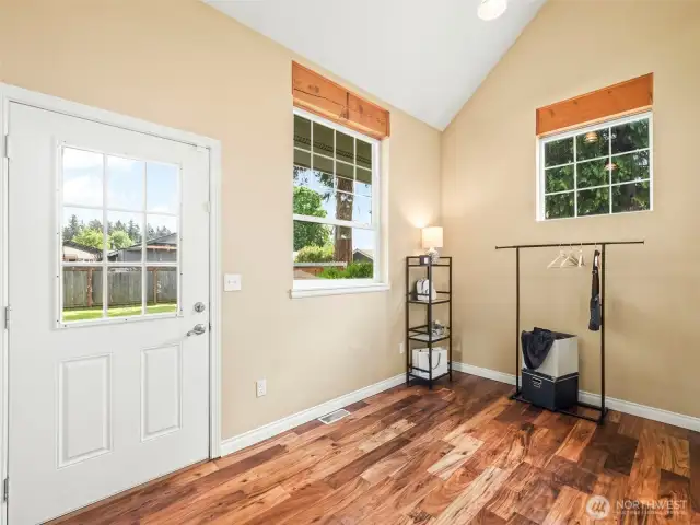 Mudroom from backyard entrance