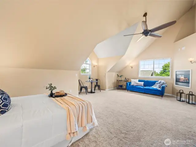 Primary Bedroom w/Gas Fireplace