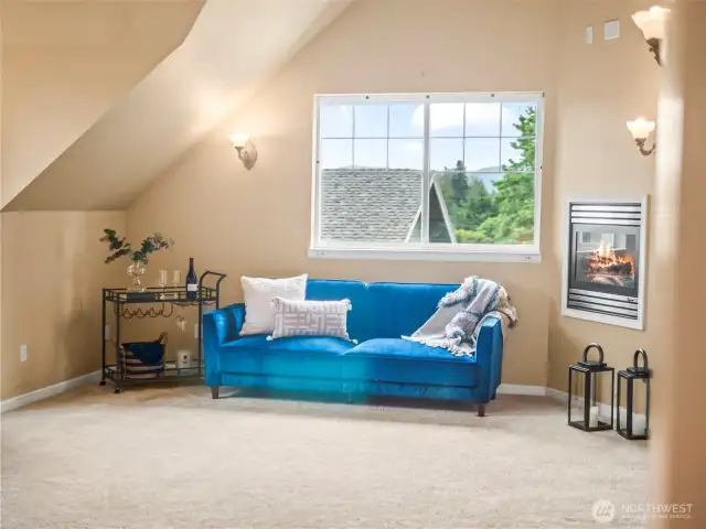 Primary Bedroom w/Gas Fireplace