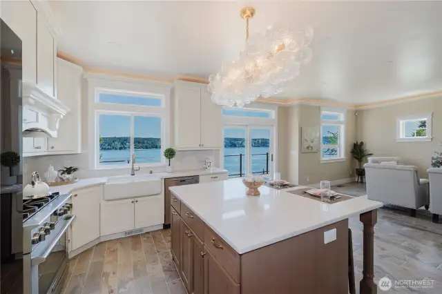 Form the kitchen a beautiful view from all windows and the huge deck will be a delight at all times of the year.