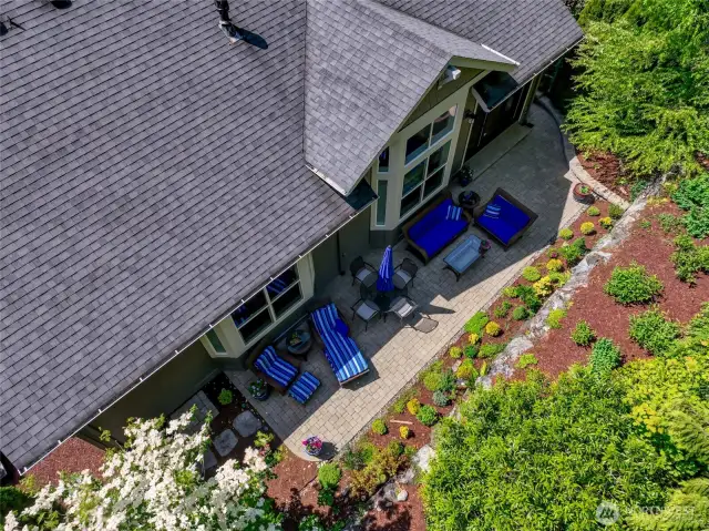 The backyard is incredibly private.