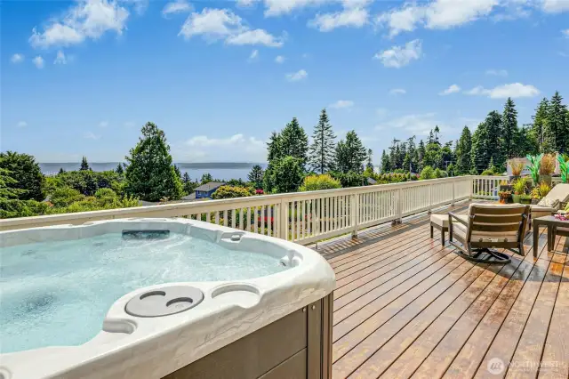 Nothing better than a hot tub soak while the beauty of the PNW unfolds