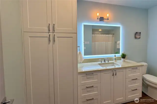 Lower Level 3/4 Bath with radient floor