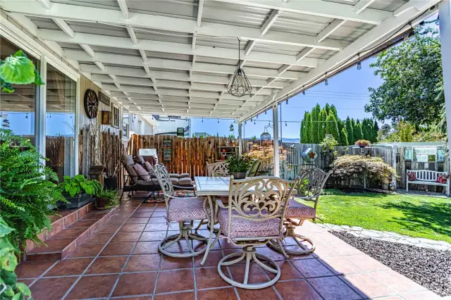 Large Covered Back Porch