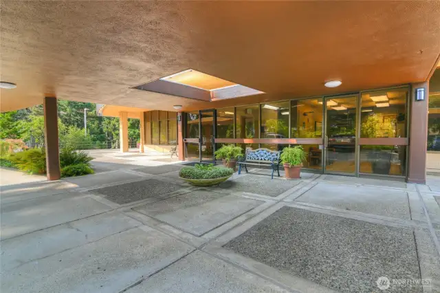 Building Entry is covered and secure.