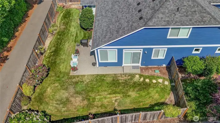 Corner lot offers a larger lot than others in this neighborhood
