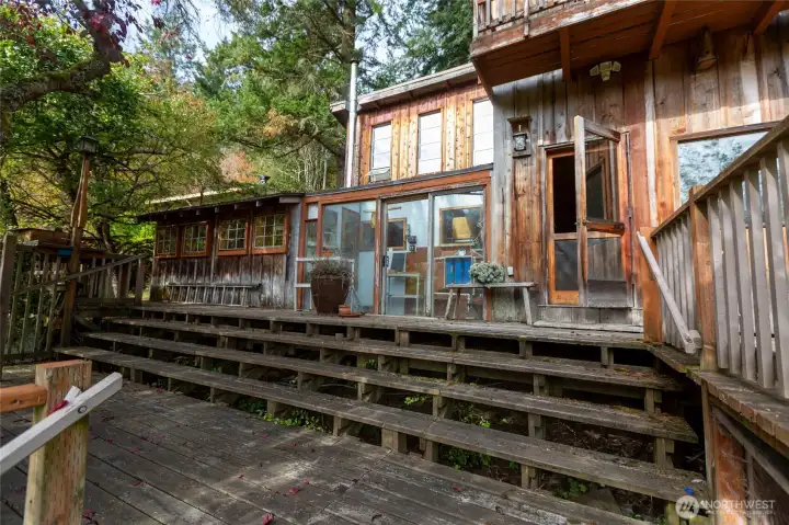 Deck off back of house