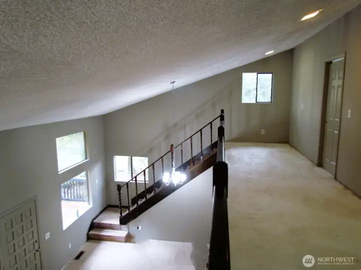 Loft looking down and across.