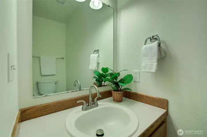 1/2 bath downstairs.