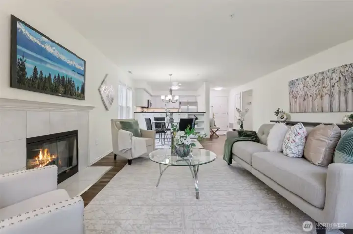 Great entertaining - living, dining and kitchen all open to one another.