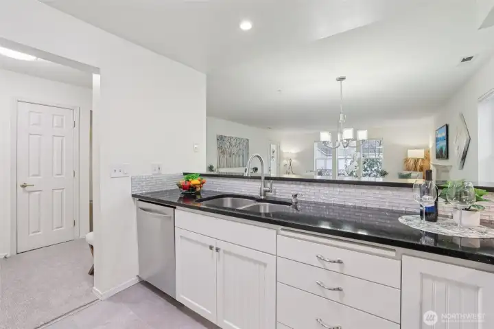 Keep the conversation going from kitchen to living room