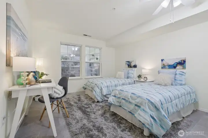 Guest Room is ready for the grandkids, relatives, friends with a full bathroom across hallway.