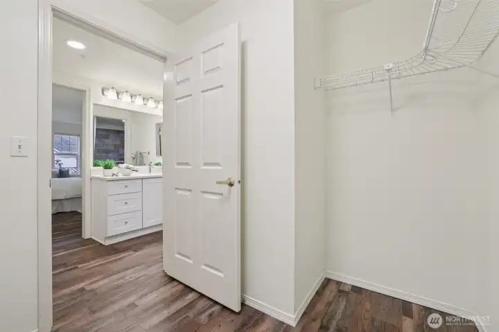 Primary walk in closet