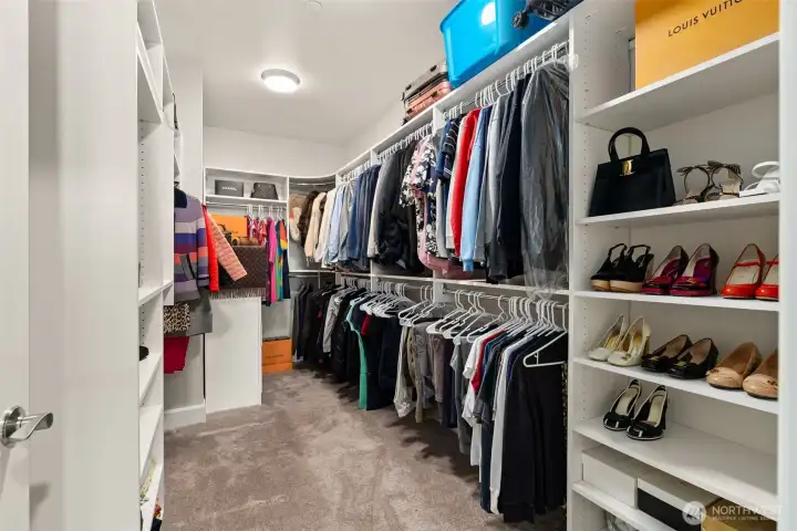 A closet designed for the stylish minded person. Room for nearly everything!