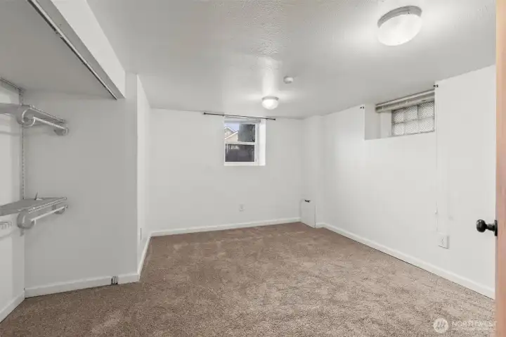 large bedroom downstairs with attached bath. Could be master!