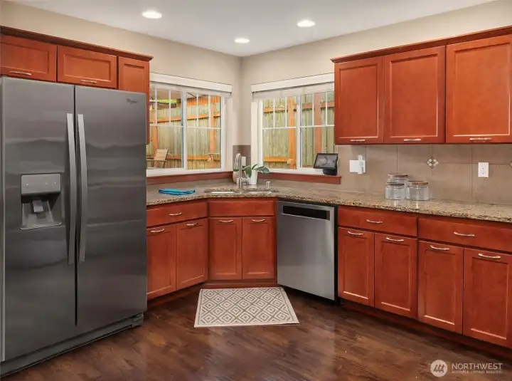 You like to get creative in the kitchen? Miles of polished granite countertops and updated fixtures invite you to stay a while and see what master dishes you come up with!