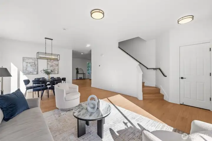 Living opens to Dining