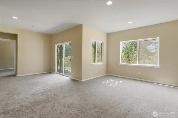 More bonus room with walk out patio